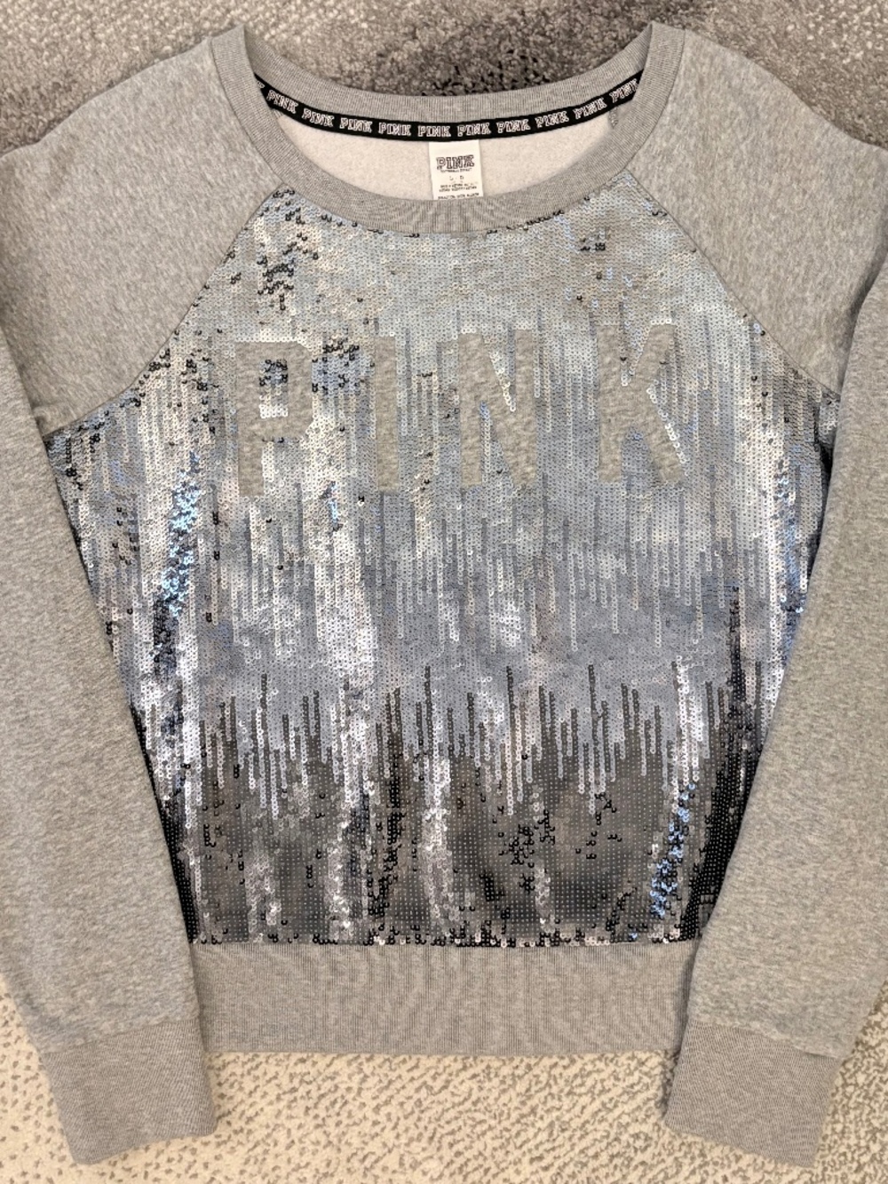 VS PINK Vintage Bling Crew Neck Sweatshirt